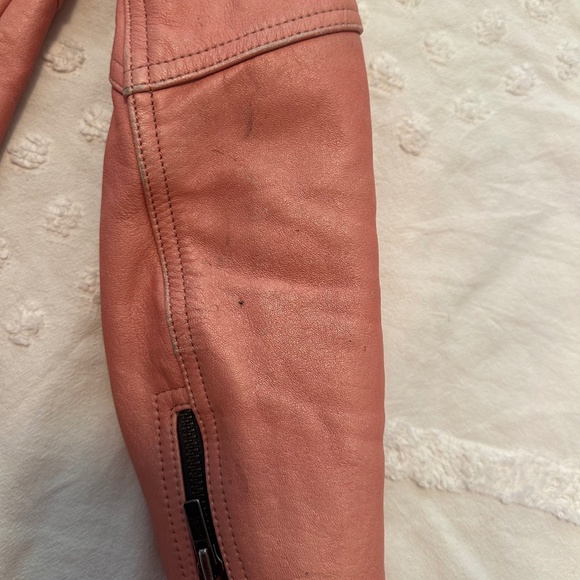 Harley Davidson Pink Genuine Leather Jacket - Picture 5 of 7
